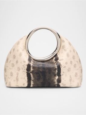 Jacquemus Le Petit Calino Snakeskin Embossed Leather Top Handle Bag NWT